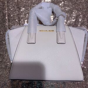 Michael Kors White Satchel Bag mini crossbody